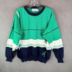 Vintage Tourney Mens Sweater Large Golf 90's Chunky Knit Pullover‎ USA Made